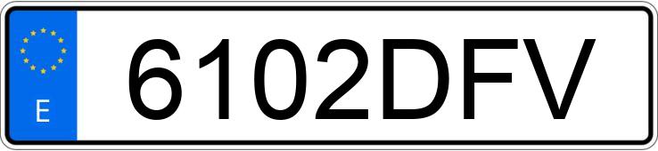 Numer rejestracyjny 6102DFV posiada PEUGEOT 307