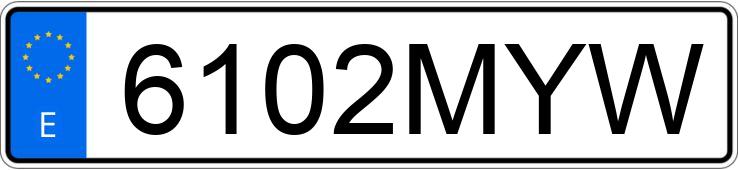 Numer rejestracyjny 6102MYW posiada PEUGEOT PARTNER