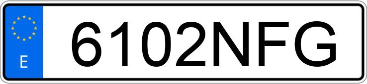 Numer rejestracyjny 6102NFG posiada FORD MUSTANG