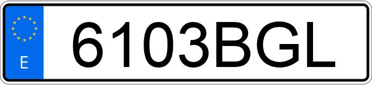 Numer rejestracyjny 6103BGL posiada SEAT IBIZA