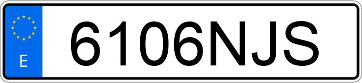Numer rejestracyjny 6106NJS posiada BMW X6