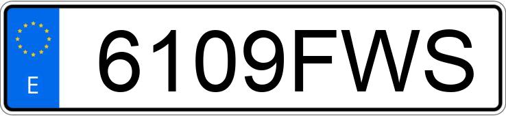 Numer rejestracyjny 6109FWS posiada VOLKSWAGEN GOLF