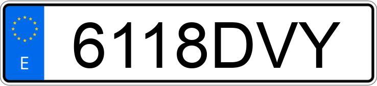 Numer rejestracyjny 6118DVY posiada VOLKSWAGEN PASSAT