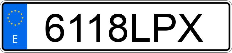 Numer rejestracyjny 6118LPX posiada RENAULT TRAFIC