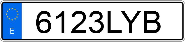 Numer rejestracyjny 6123LYB posiada DAF XG