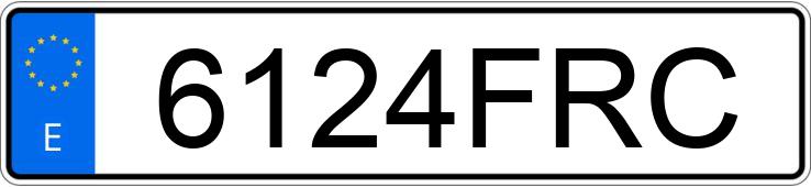 El número de registro 6124FRC tiene VOLKSWAGEN GOLF