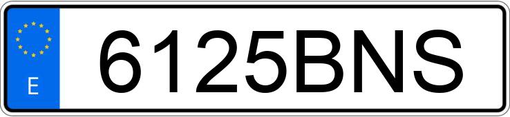 Numer rejestracyjny 6125BNS posiada MERCEDES A (168-169)