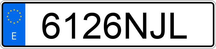 Numer rejestracyjny 6126NJL posiada TESLA MODEL Y