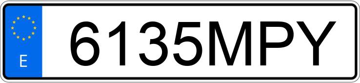 Numer rejestracyjny 6135MPY posiada BMW X1