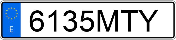 Numer rejestracyjny 6135MTY posiada MERCEDES E (214)