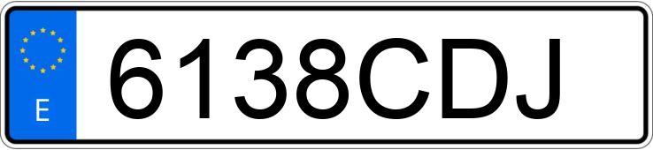 Numer rejestracyjny 6138CDJ posiada CITROEN XSARA