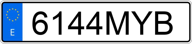 Numer rejestracyjny 6144MYB posiada LOTUS EMIRA I4 FIRST EDITION