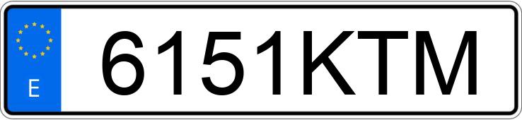 El número de registro 6151KTM tiene JEEP COMPASS