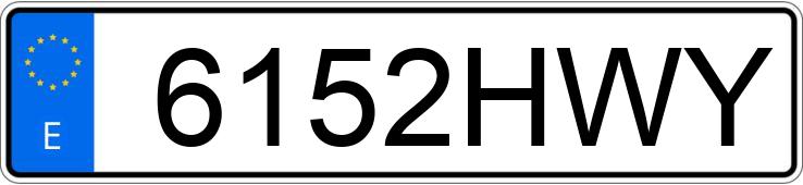 Numer rejestracyjny 6152HWY posiada HONDA CIVIC