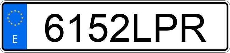 Numer rejestracyjny 6152LPR posiada DACIA DOKKER