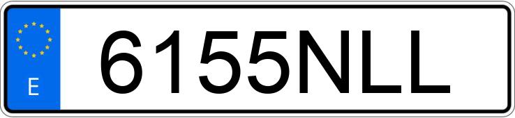 Numer rejestracyjny 6155NLL posiada SKODA FABIA