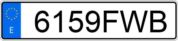 Numer rejestracyjny 6159FWB posiada FORD FOCUS