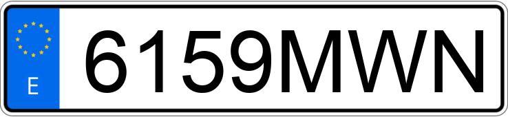 Numer rejestracyjny 6159MWN posiada TESLA MODEL 3