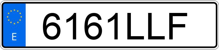 O número de registro 6161LLF tem BMW SERIE 3