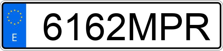 Numer rejestracyjny 6162MPR posiada VOLKSWAGEN TRANSPORTER
