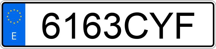 Numer rejestracyjny 6163CYF posiada FORD FIESTA