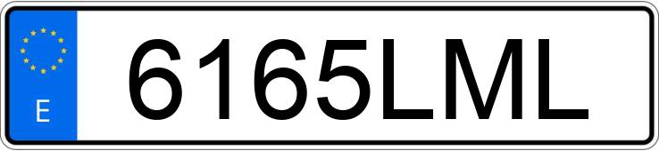 Numer rejestracyjny 6165LML posiada BMW SERIE 3