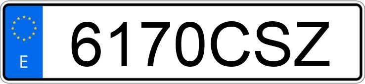 Numer rejestracyjny 6170CSZ posiada PEUGEOT 406