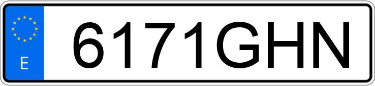 Numer rejestracyjny 6171GHN posiada VOLKSWAGEN GOLF