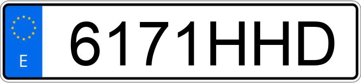 Numer rejestracyjny 6171HHD posiada TOYOTA PRIUS