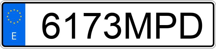 Numer rejestracyjny 6173MPD posiada FIAT 500
