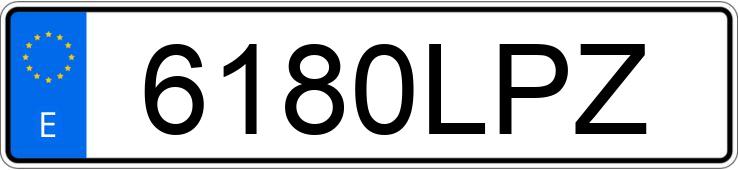 Numer rejestracyjny 6180LPZ posiada JAGUAR E PACE