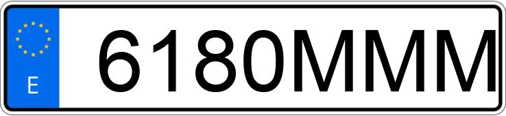 Die Registrierungsnummer 6180MMM hat FIAT DUCATO