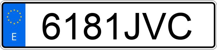 Numer rejestracyjny 6181JVC posiada RENAULT KANGOO