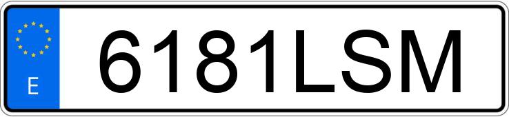Numer rejestracyjny 6181LSM posiada VOLKSWAGEN TRANSPORTER
