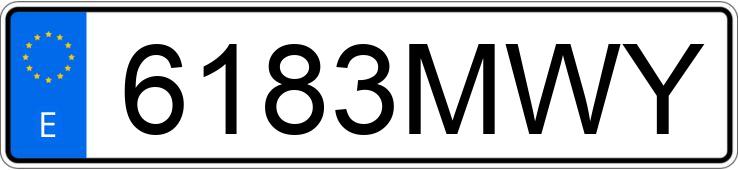 Numer rejestracyjny 6183MWY posiada TESLA MODEL 3 Numer rejestracyjny 6183MWY posiada TESLA MODEL 3