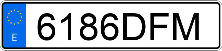 Numer rejestracyjny 6186DFM posiada SEAT IBIZA