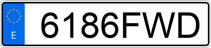 Numer rejestracyjny 6186FWD posiada BMW SERIE 3