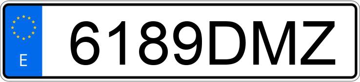 Numer rejestracyjny 6189DMZ posiada PEUGEOT 206