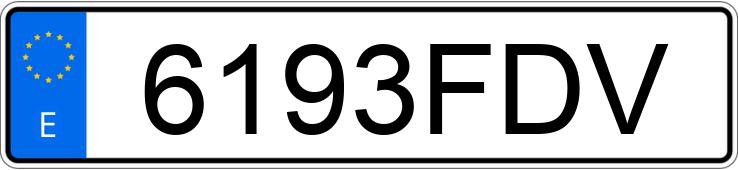 Numer rejestracyjny 6193FDV posiada RENAULT KANGOO
