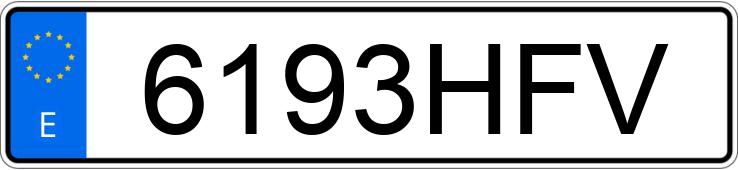 Numer rejestracyjny 6193HFV posiada KIA SPORTAGE