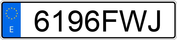 Numer rejestracyjny 6196FWJ posiada HONDA S-WING 125