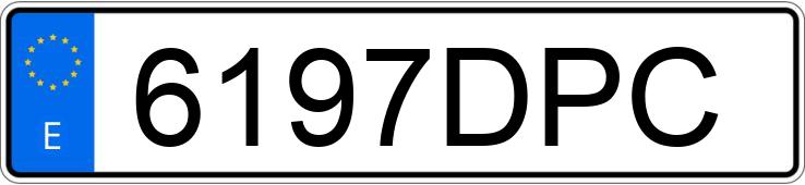 Numer rejestracyjny 6197DPC posiada VOLKSWAGEN GOLF