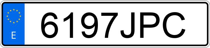 Numer rejestracyjny 6197JPC posiada SEAT IBIZA