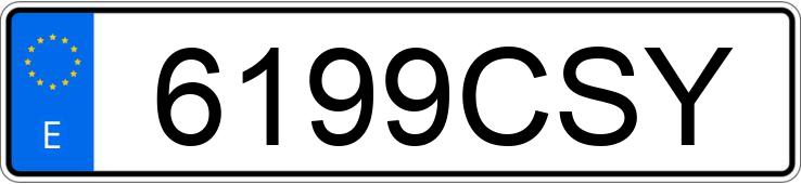 Numer rejestracyjny 6199CSY posiada CITROEN XSARA