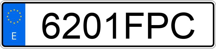 Numer rejestracyjny 6201FPC posiada MERCEDES C (204)