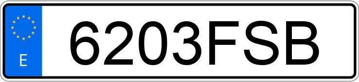 Registreringsnummeret 6203FSB har VOLKSWAGEN GOLF