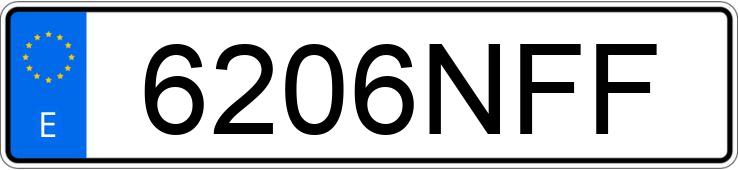 Numer rejestracyjny 6206NFF posiada MG ZS