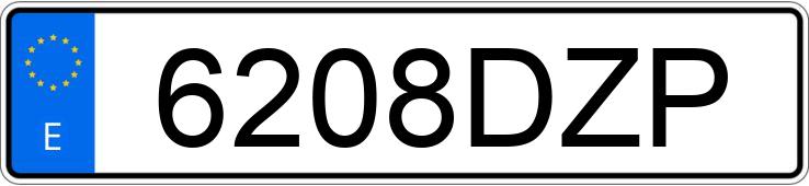 Numer rejestracyjny 6208DZP posiada SEAT IBIZA