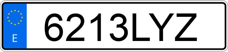 Numer rejestracyjny 6213LYZ posiada MERCEDES C (206)