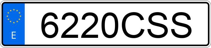 Реєстраційний номер 6220CSS має AUDI A4